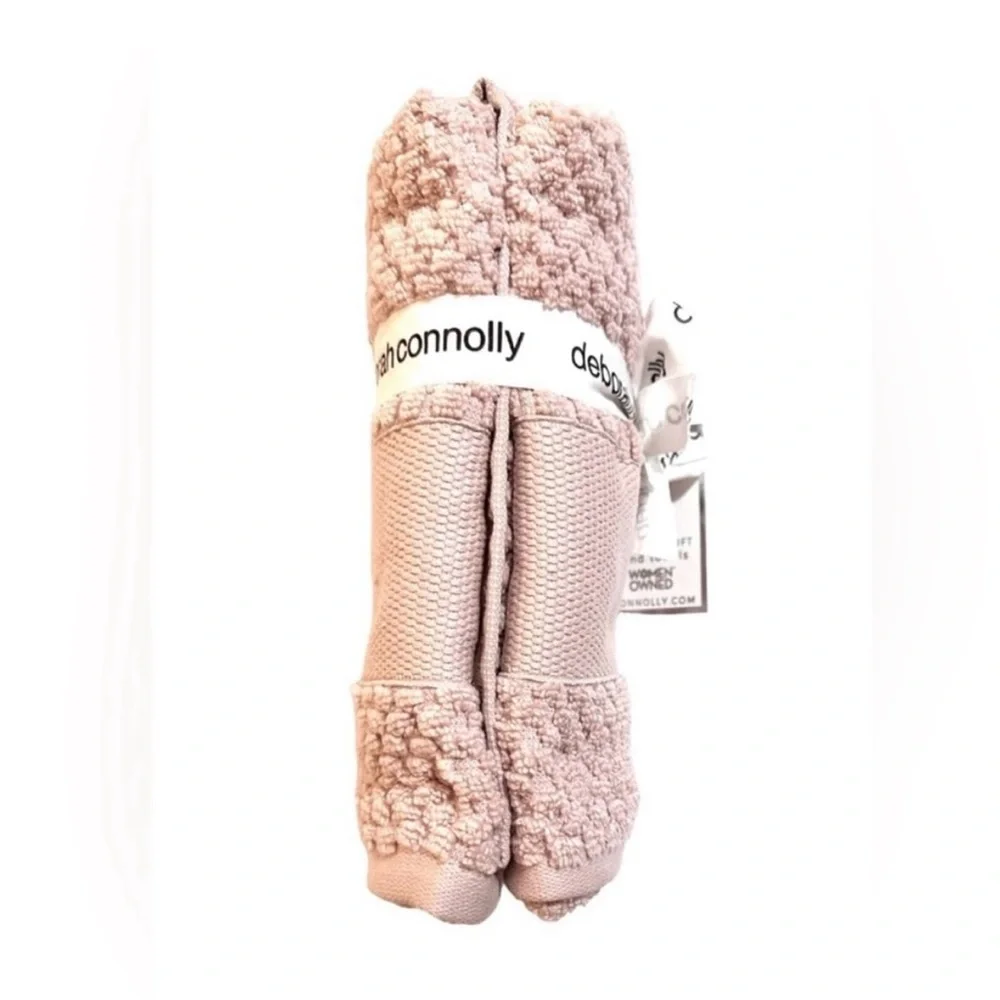 Cotton Hand Towels Set of 2 Pale Dusty Pink NEW
